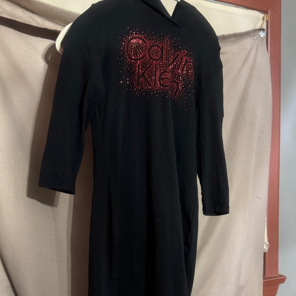 Calvin Klein Black Dress with Red Logo-987 - Picture 1 of 5